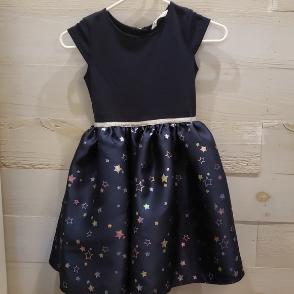 Puffy navy star dress - Picture 1 of 3